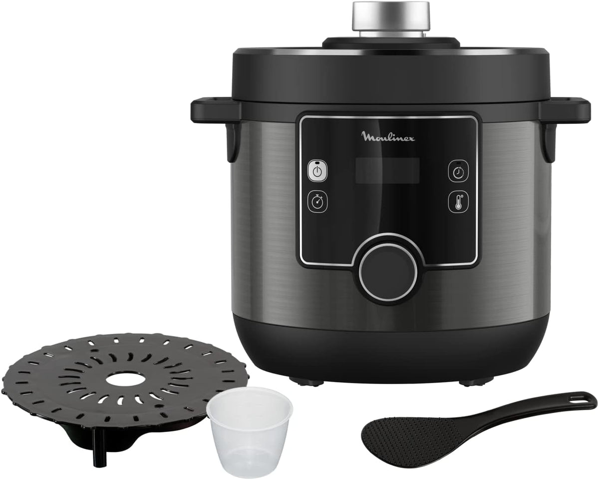 MOULINEX - Electrical Pressure Cooker, 7.6 Litre, 1200 Watts, Black - CE777827