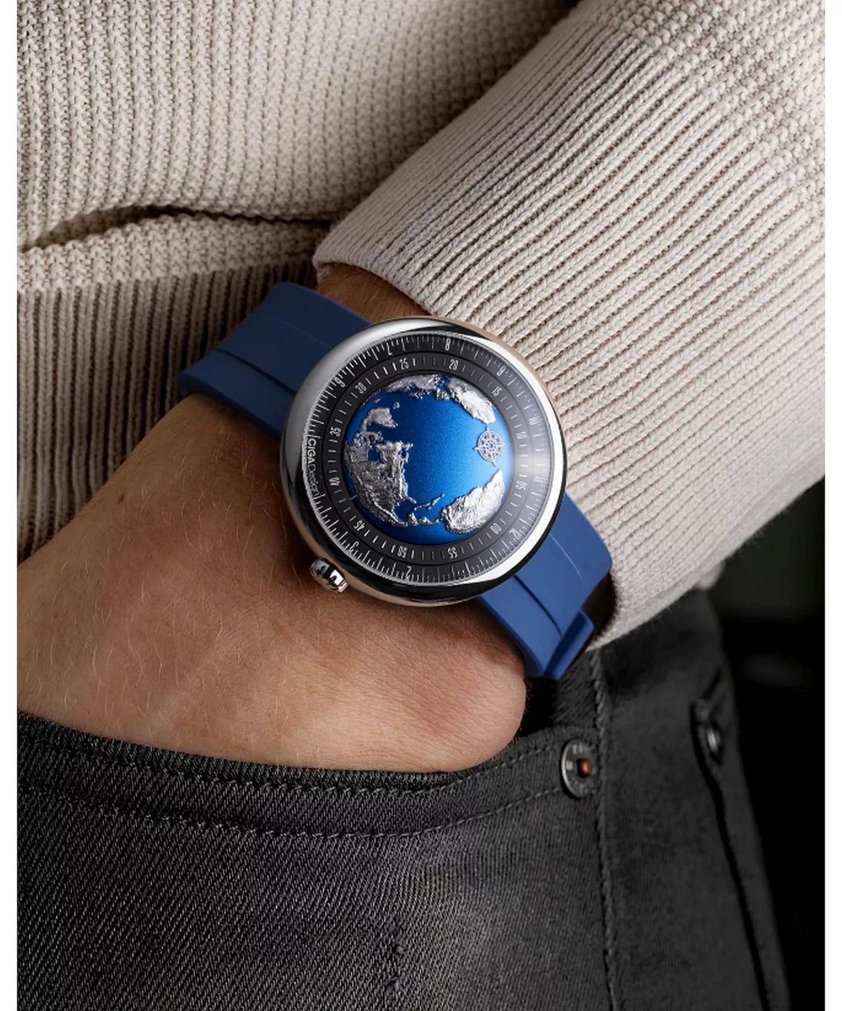 CIGA Design Blue Planet II · Atlantic Ocean-Inspired Automatic Watch - U039-TU01-W6U