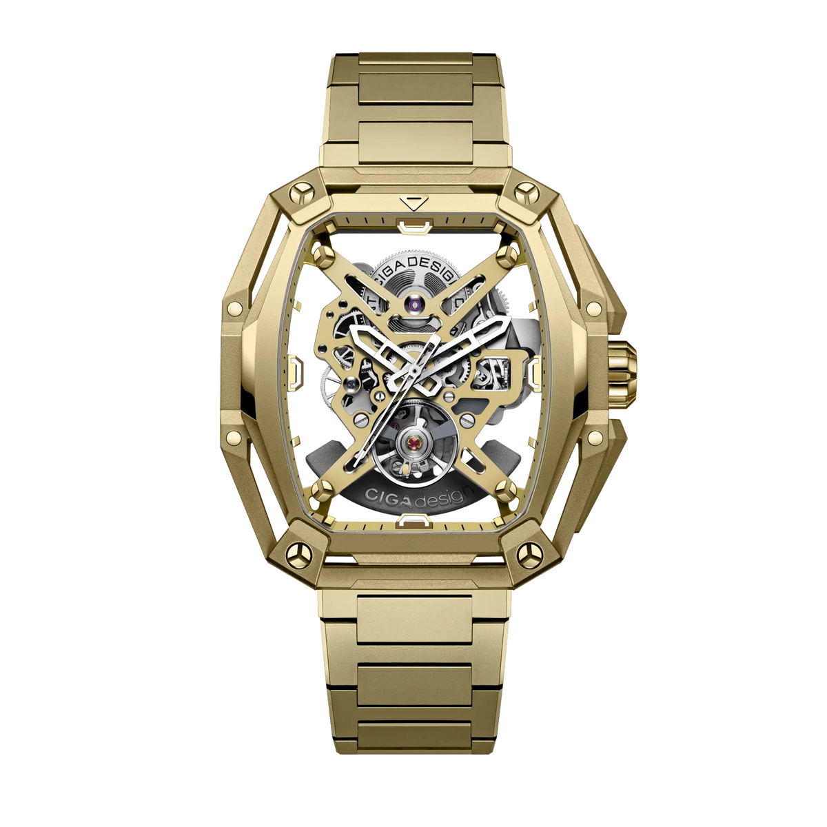Ciga Design Mechanical Watch Hunter Sand Gold - Z035-GO01-8G