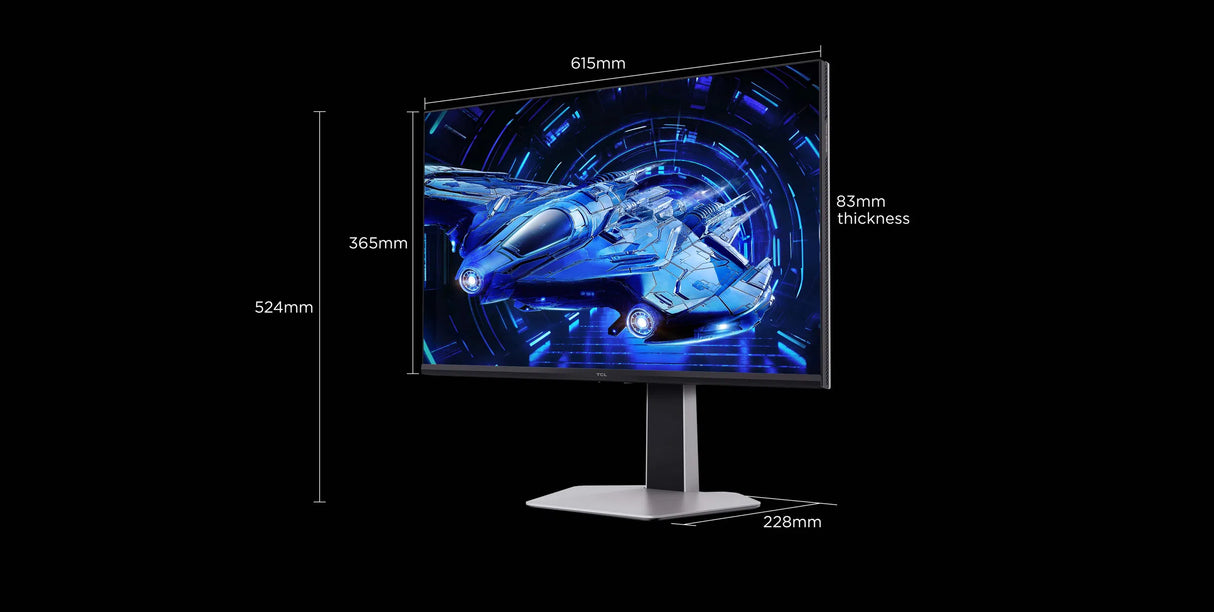 TCL QD-Mini LED Monitor (Flat), 27-inch, 180zone, HDR 600, QHD/180Hz - 27G64