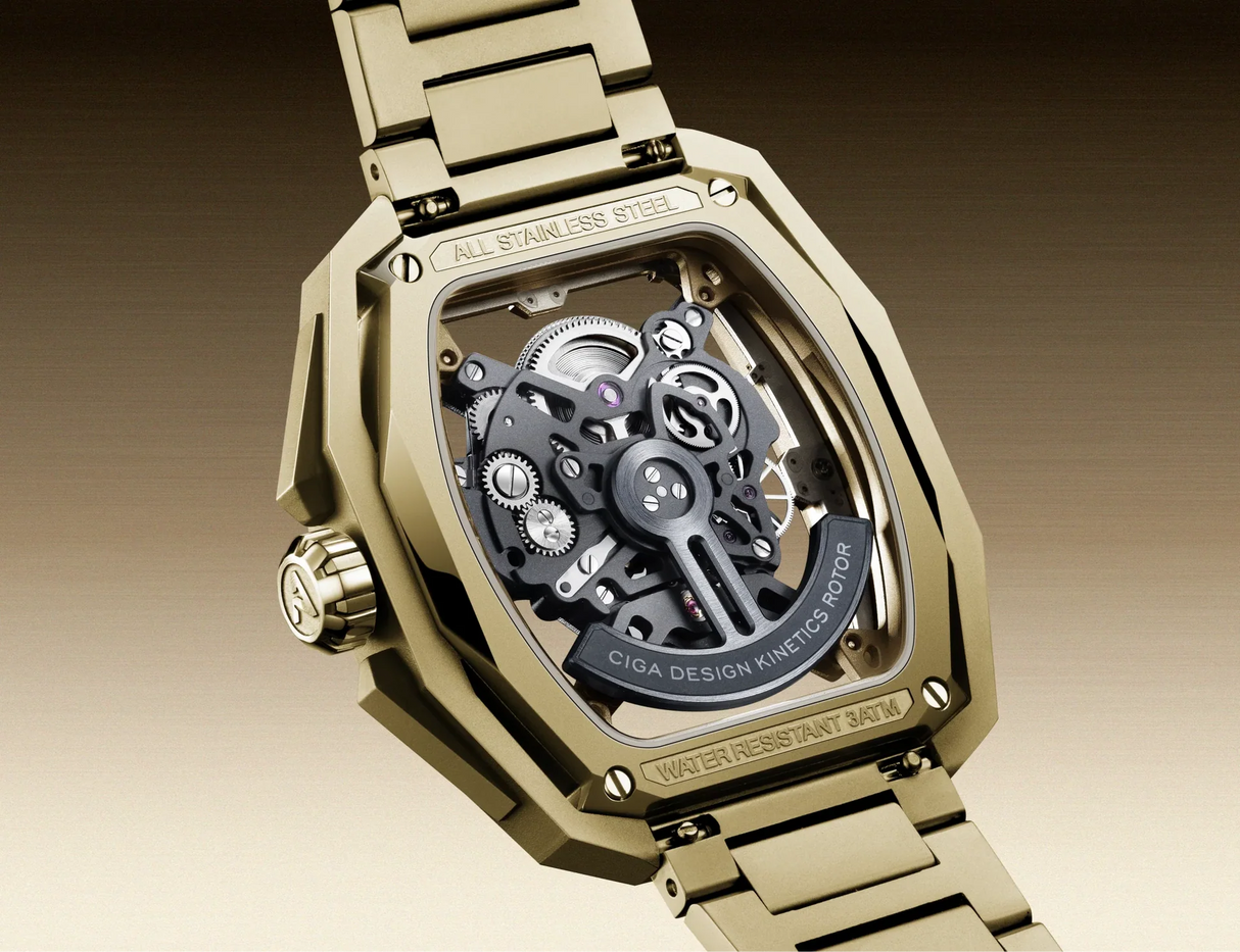 Ciga Design Mechanical Watch Hunter Sand Gold - Z035-GO01-8G
