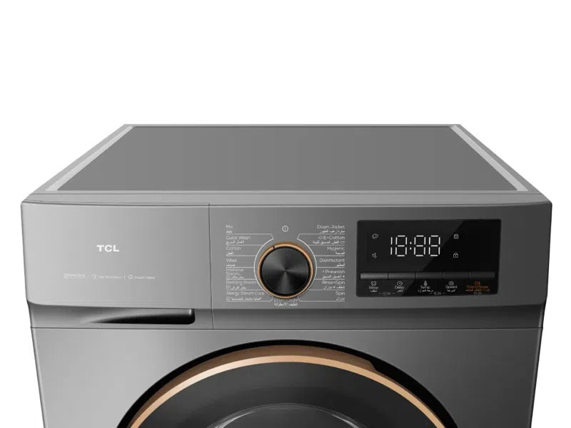 TCL front loading washer machine, 8kg, Dark Grey Color - P208FLG