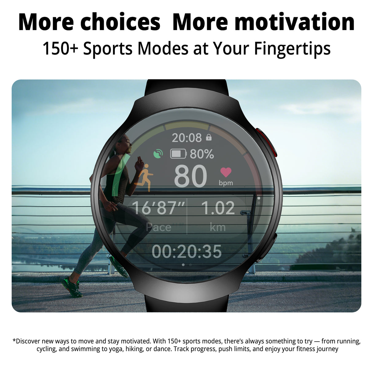 AIWR smart Watch, Black color, Orbit