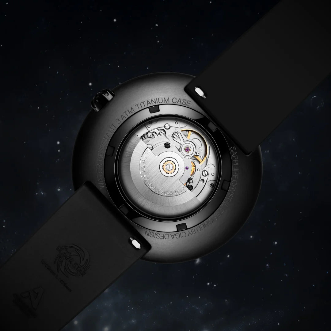 CIGA design x Label Noir Automatic Watch Blue Planet II · Black Star Edition-U035-BB01-W6B