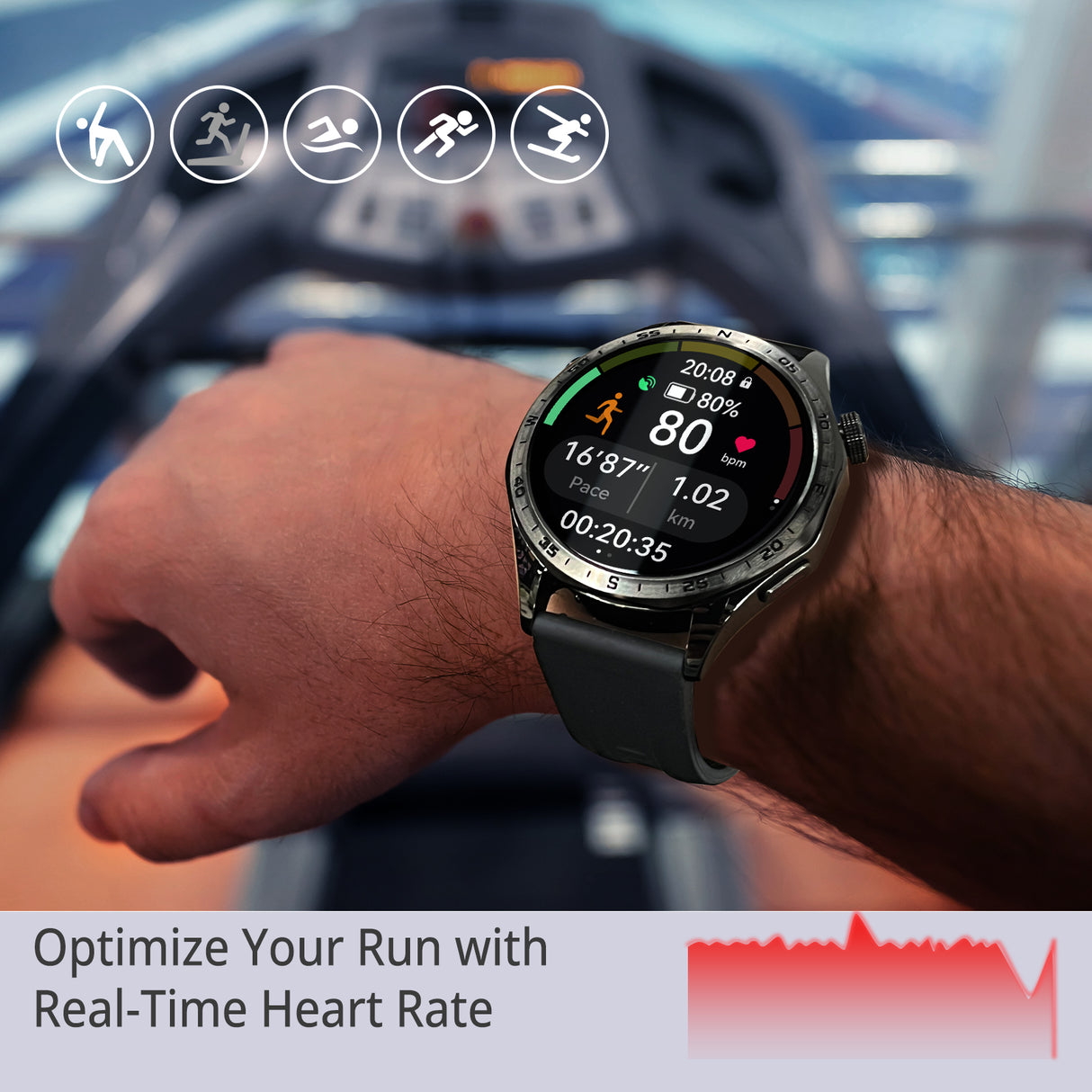 AIWR smart Watch, Black color, PEPS 1R