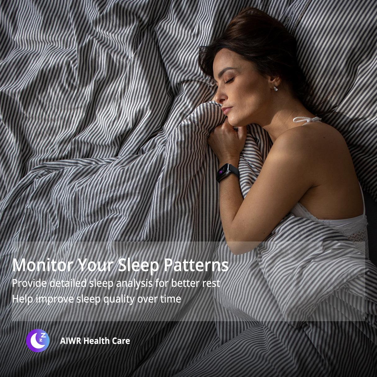 AIWR smart watch, Black Color - Peps 1S Black