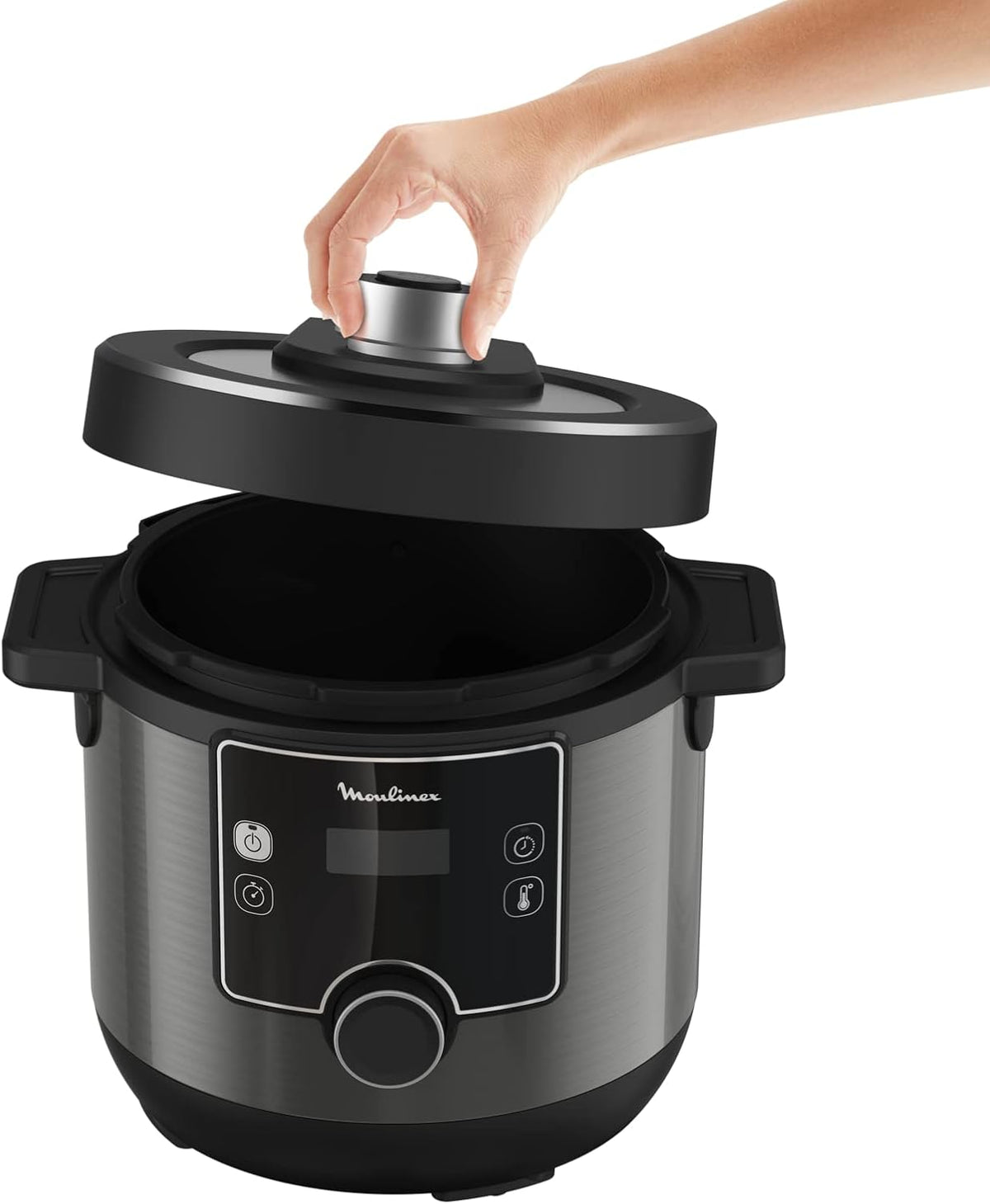 MOULINEX - Electrical Pressure Cooker, 7.6 Litre, 1200 Watts, Black - CE777827