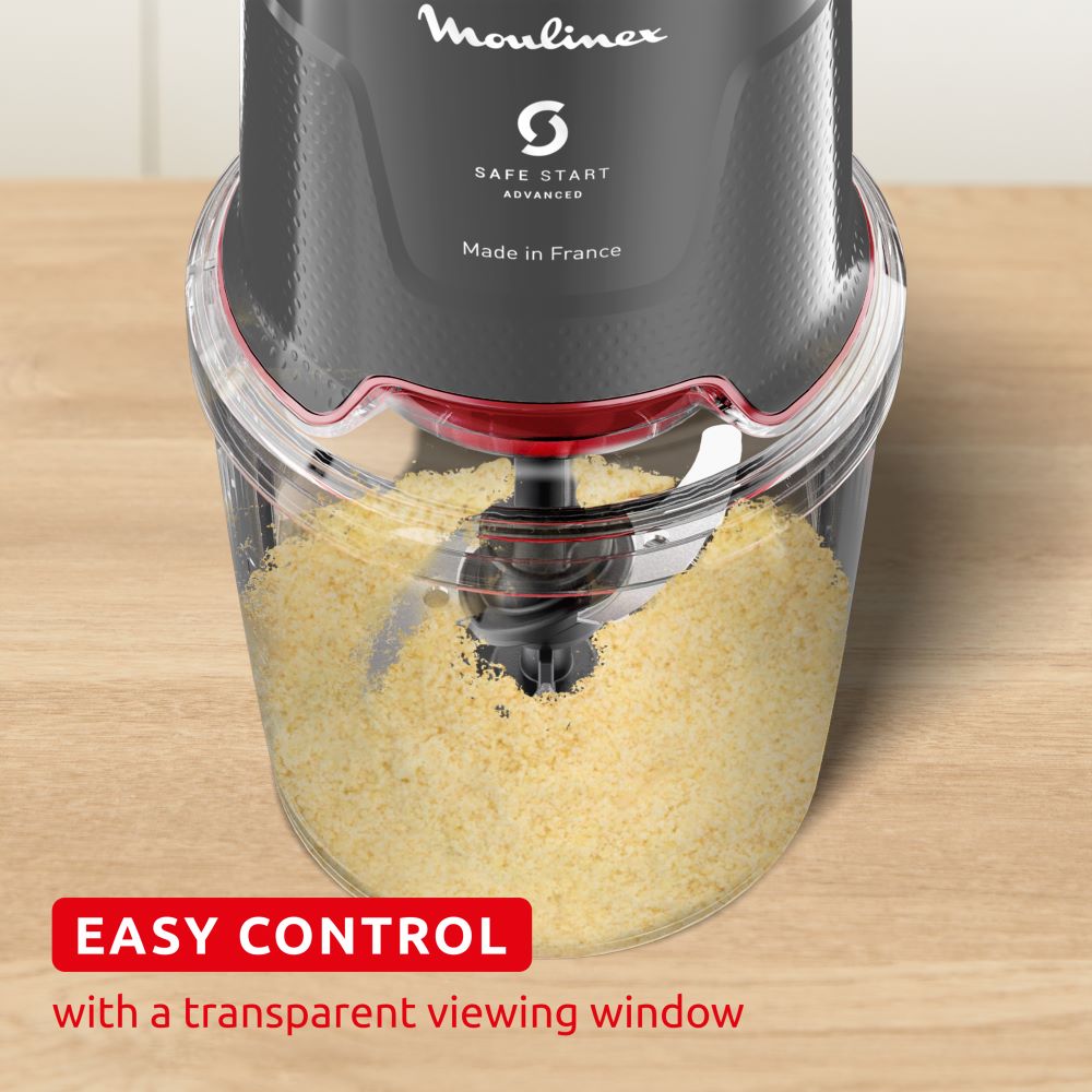 Moulinex - Easy Press Chopper, 4 Blades , 500ML Capacity, Made in France - AT740HM0