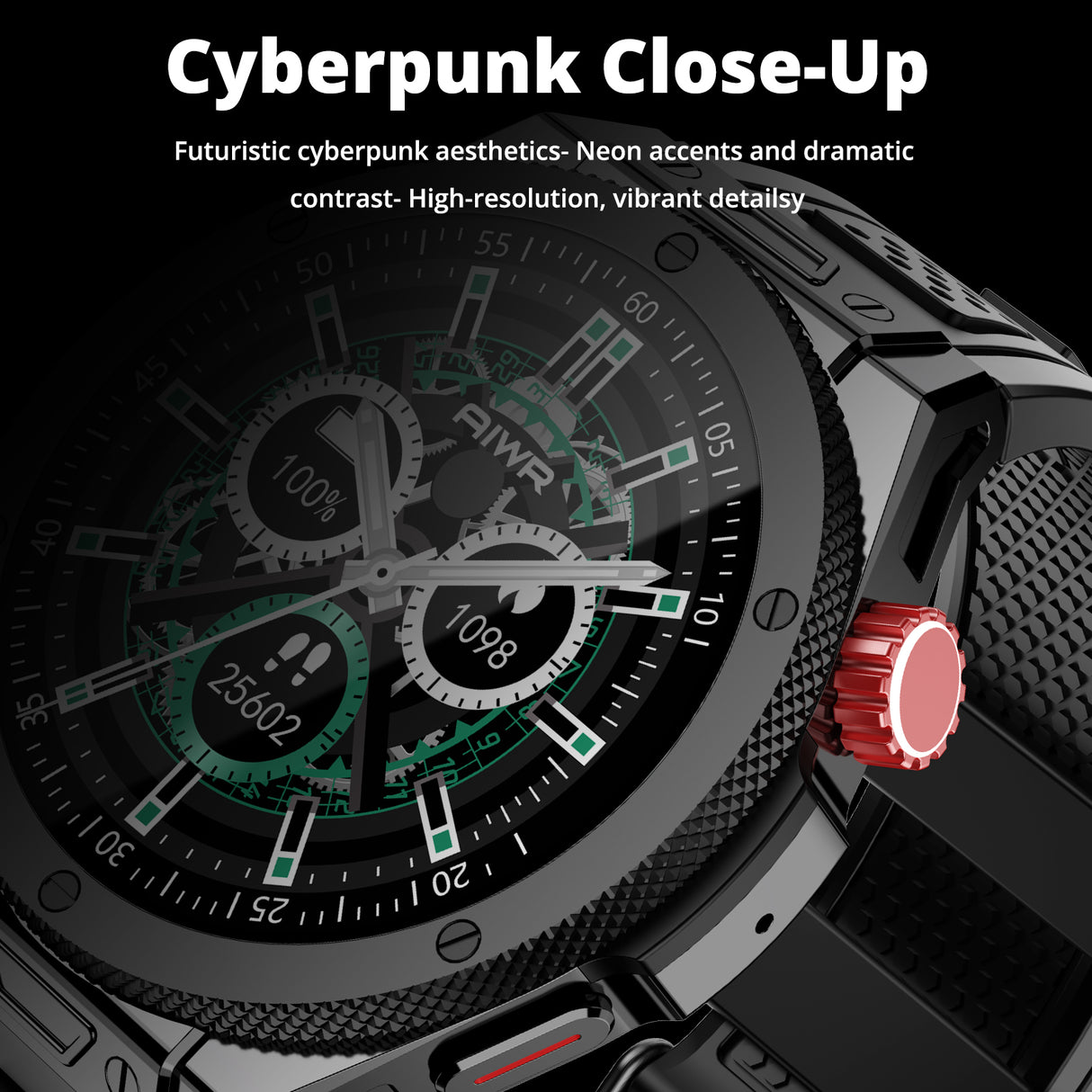 AIWR smart Watch, Black color, Cynex