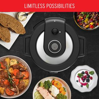 MOULINEX - Electrical Pressure Cooker, 7.6 Litre, 1200 Watts, Black - CE777827