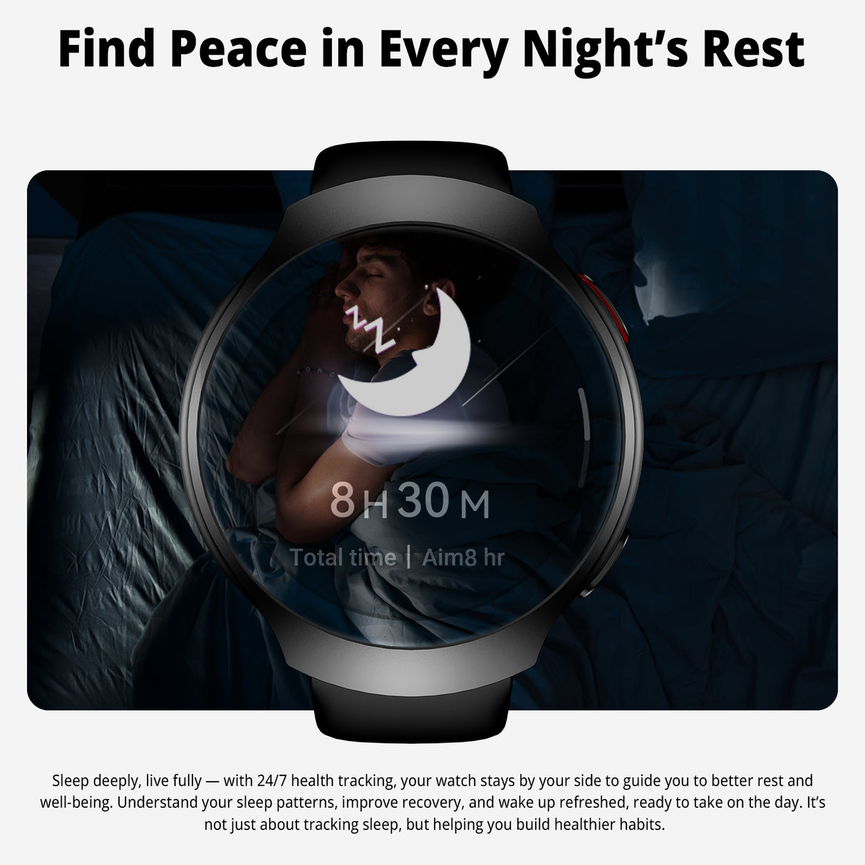 AIWR smart Watch, Black color, Orbit