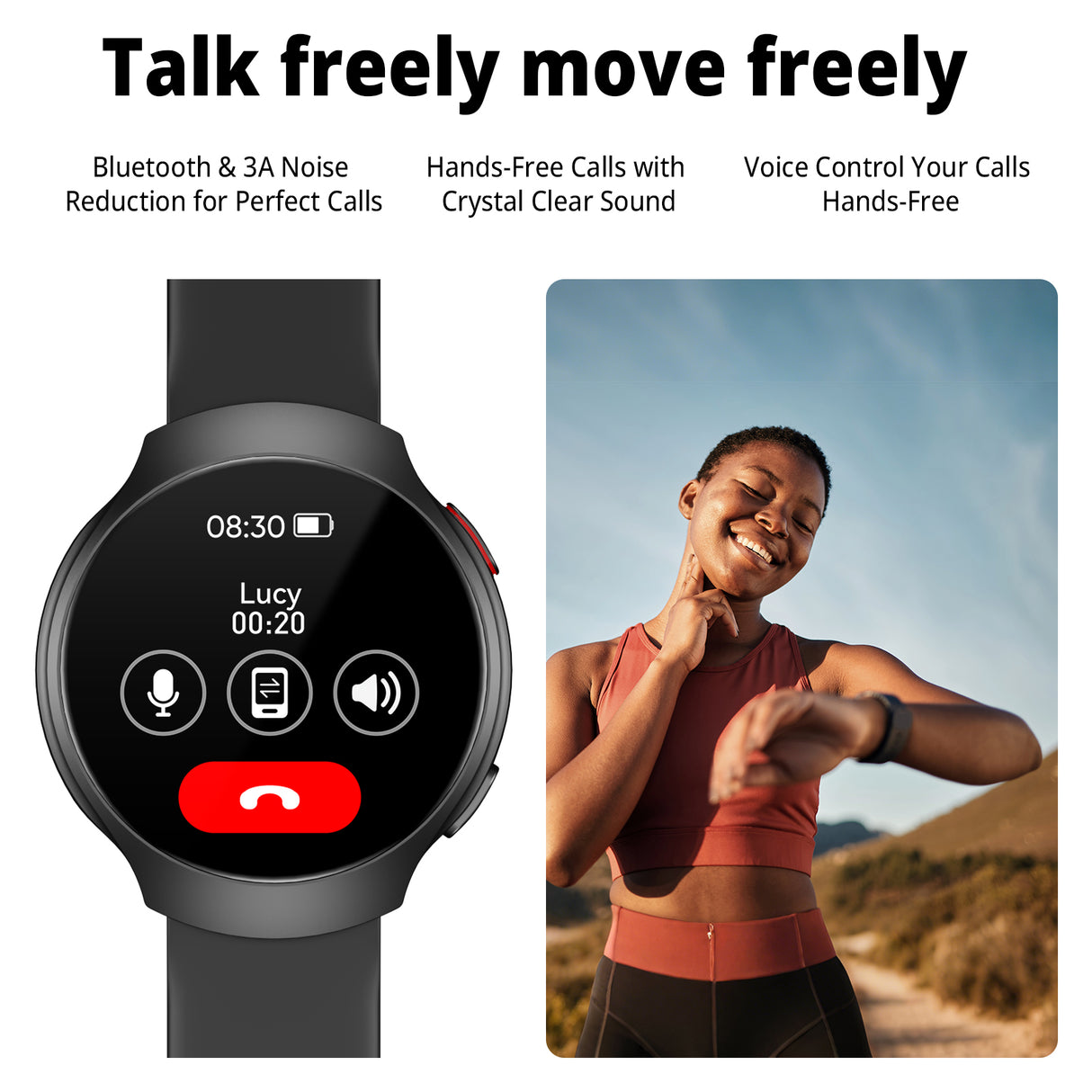 AIWR smart Watch, Black color, Orbit