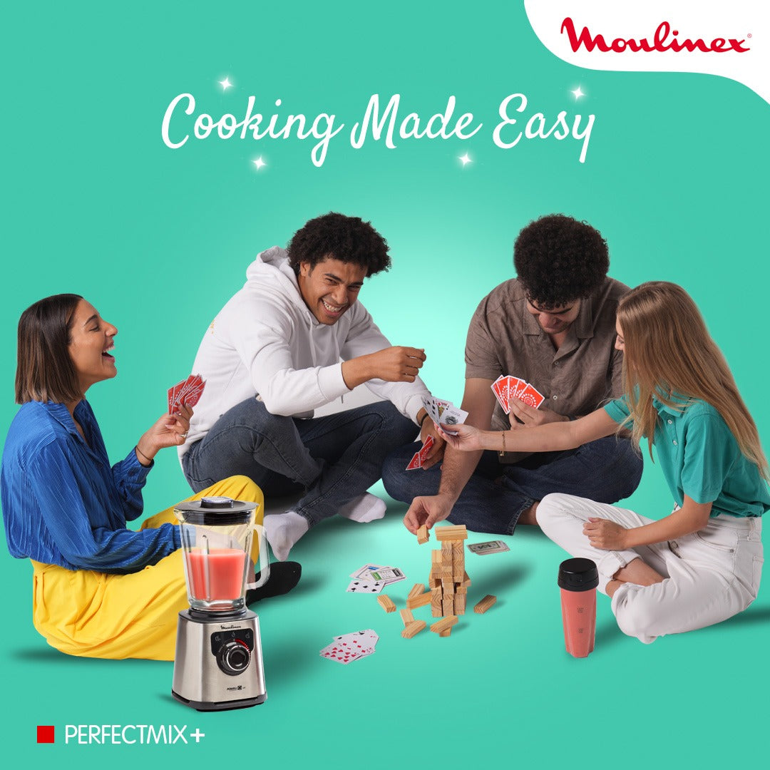 MOULINEX Blender, 1200W, 4 Auto Programs, 600ml Bottle - LM88HD27