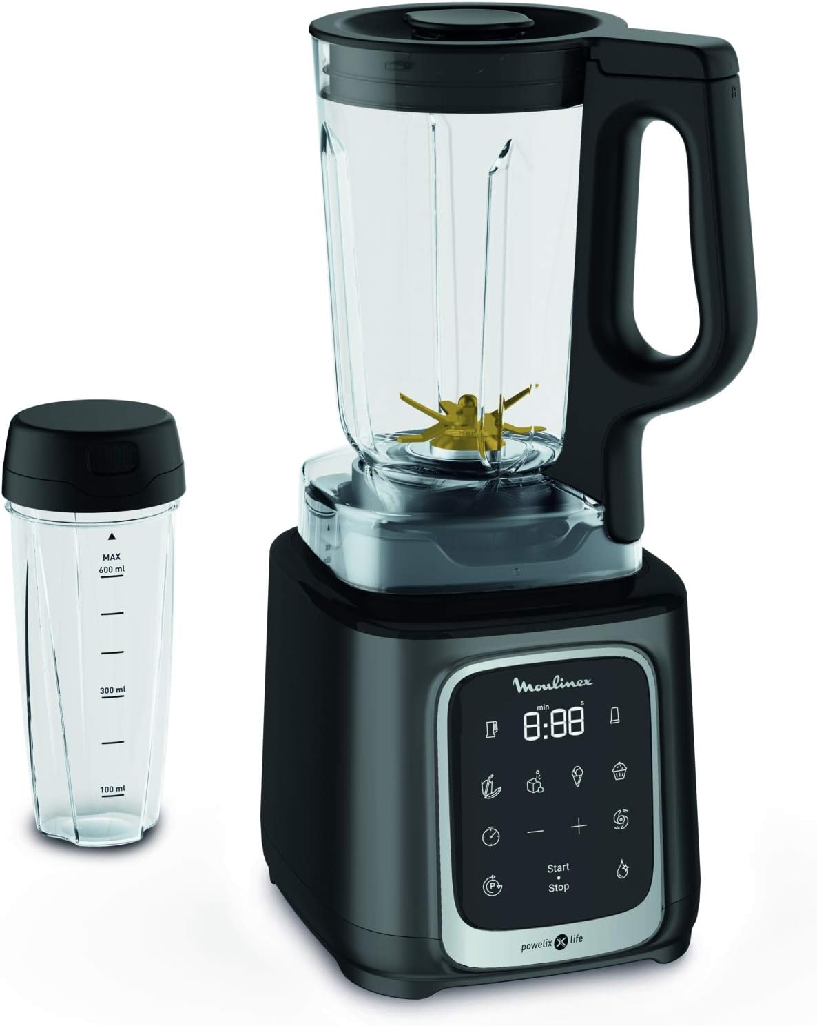 Moulinex 1600W High-Speed Blender, 2.6L Capacity, Powelix Life Blades, 10 Speeds & 5 Automatic Programs - LM91HD27