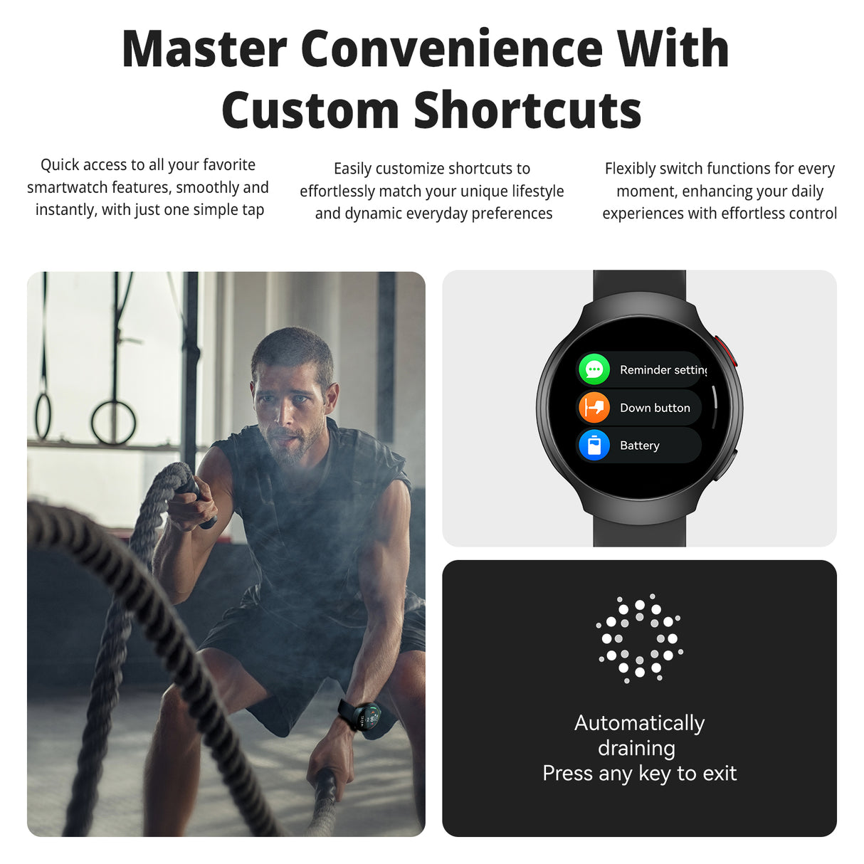 AIWR smart Watch, Black color, Orbit