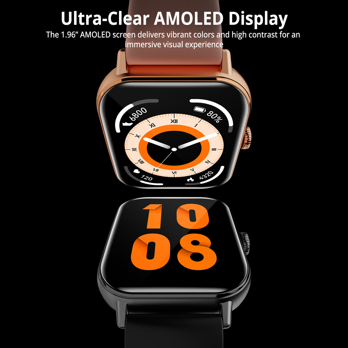 AIWR smart watch, Black Color - Peps 1S Black