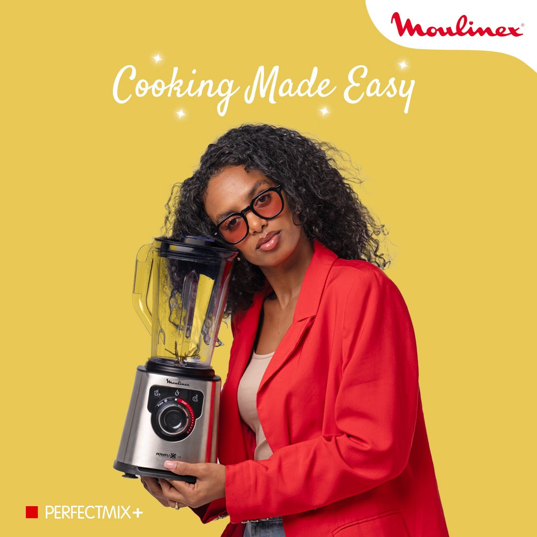 MOULINEX Blender, 1200W, 4 Auto Programs, 600ml Bottle - LM88HD27