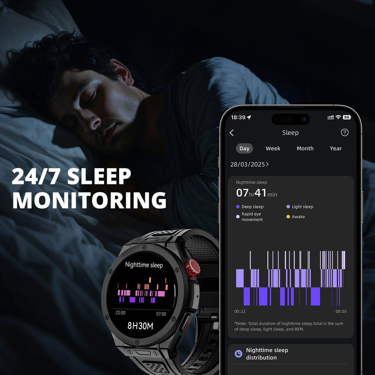 AIWR smart Watch, Black color, Cynex