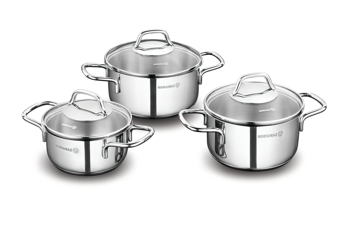 Korkmaz Perla Jr 6Pcs Cookware Set - A1650