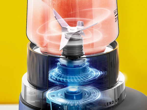 MOULINEX Blend Up, Powerful Mini Blender, 1000 W, 8 Automatic Programs - LM19H4M0