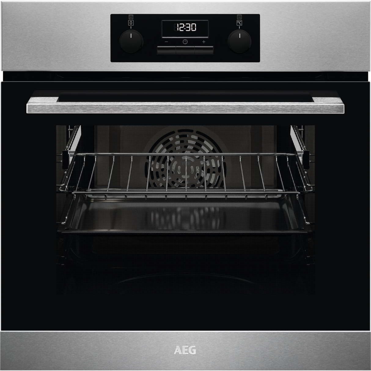 AEG Built-in Electric oven, 60 cm, Black/Stainless Steel - BPK556360M