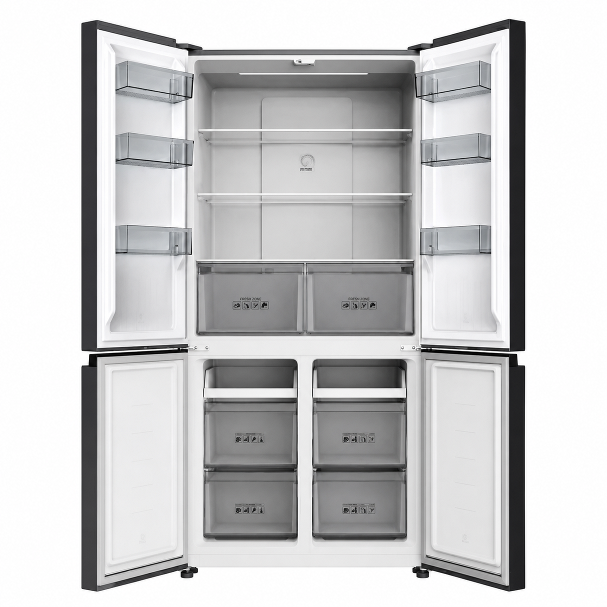 TCL - C780CDBN is a 600-liter 4-door Cross Door refrigerator designed for efficient cooling, modern convenience, and energy savings - C780CDBN