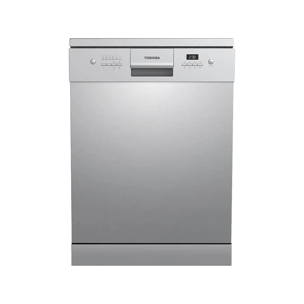 Toshiba - Free Standing Dishwasher, 14 place setting, 8 programs, Silver - DW-14F7ME(SS)-G