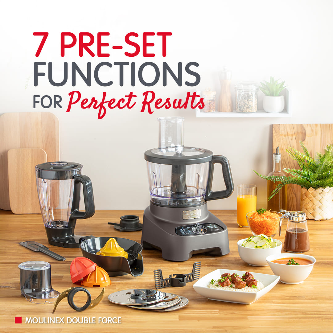 Moulinex DoubleForce Food Processor, 1000W - FP825E27