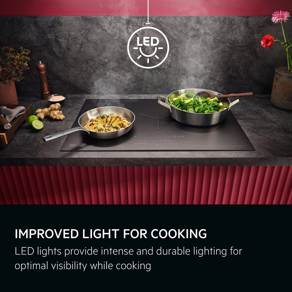 AEG - Chimney Hood, 90cm, touch on Glass, Black - GV77D91SB