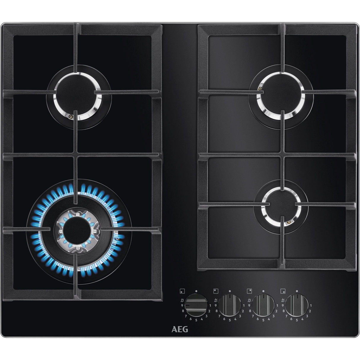 AEG Built-in Gas hob, Black Glass, 60 cm - HKB64451NB