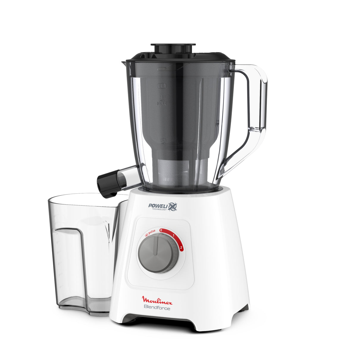 Moulinex Blendforce: 2 in 1 Blender Juicer, 600W, - 2L Jag Capacity, 6 blades - LM42Q127