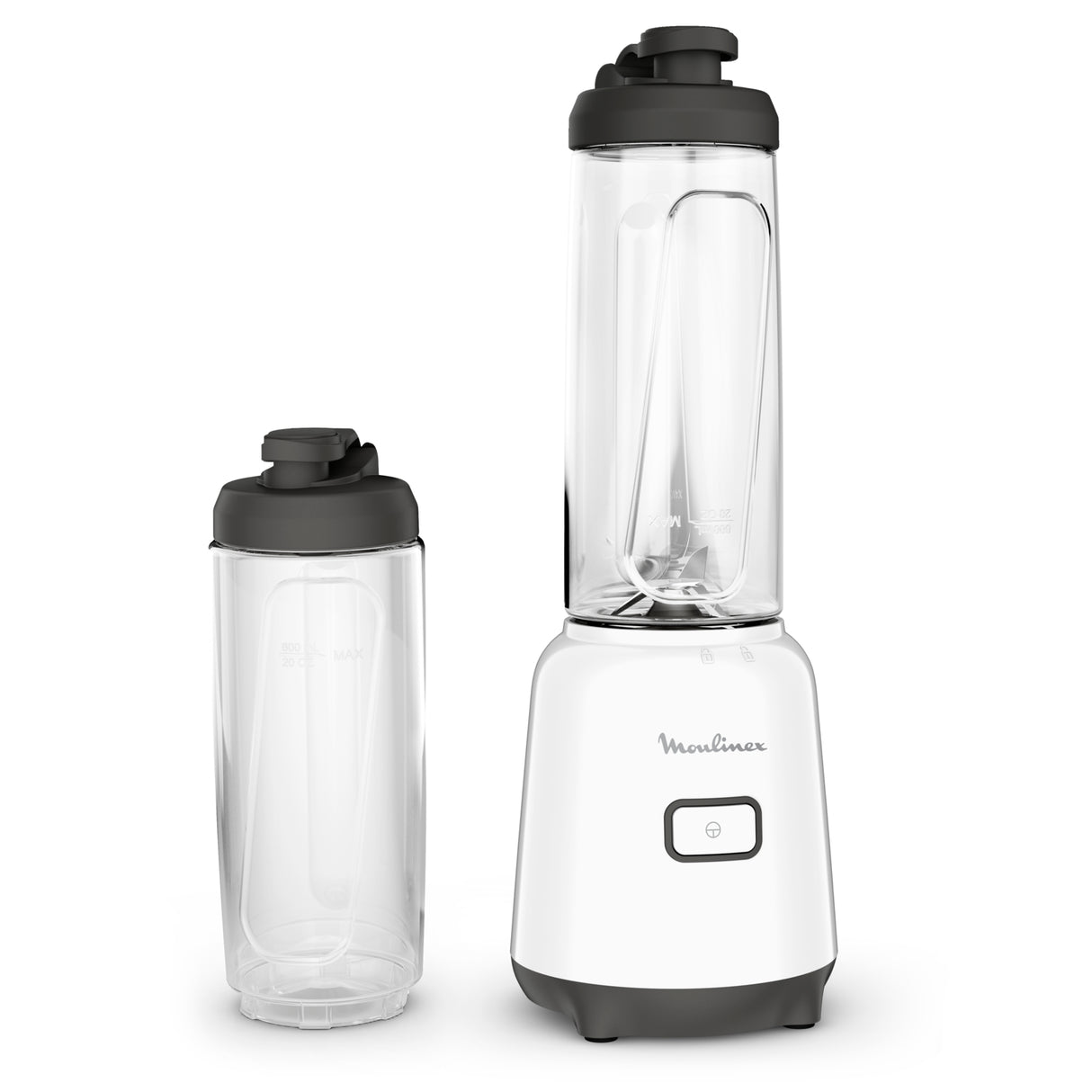 Moulinex Mix & Move Mini Blender Mixer, 0.6L, 300W, White - LM15F127