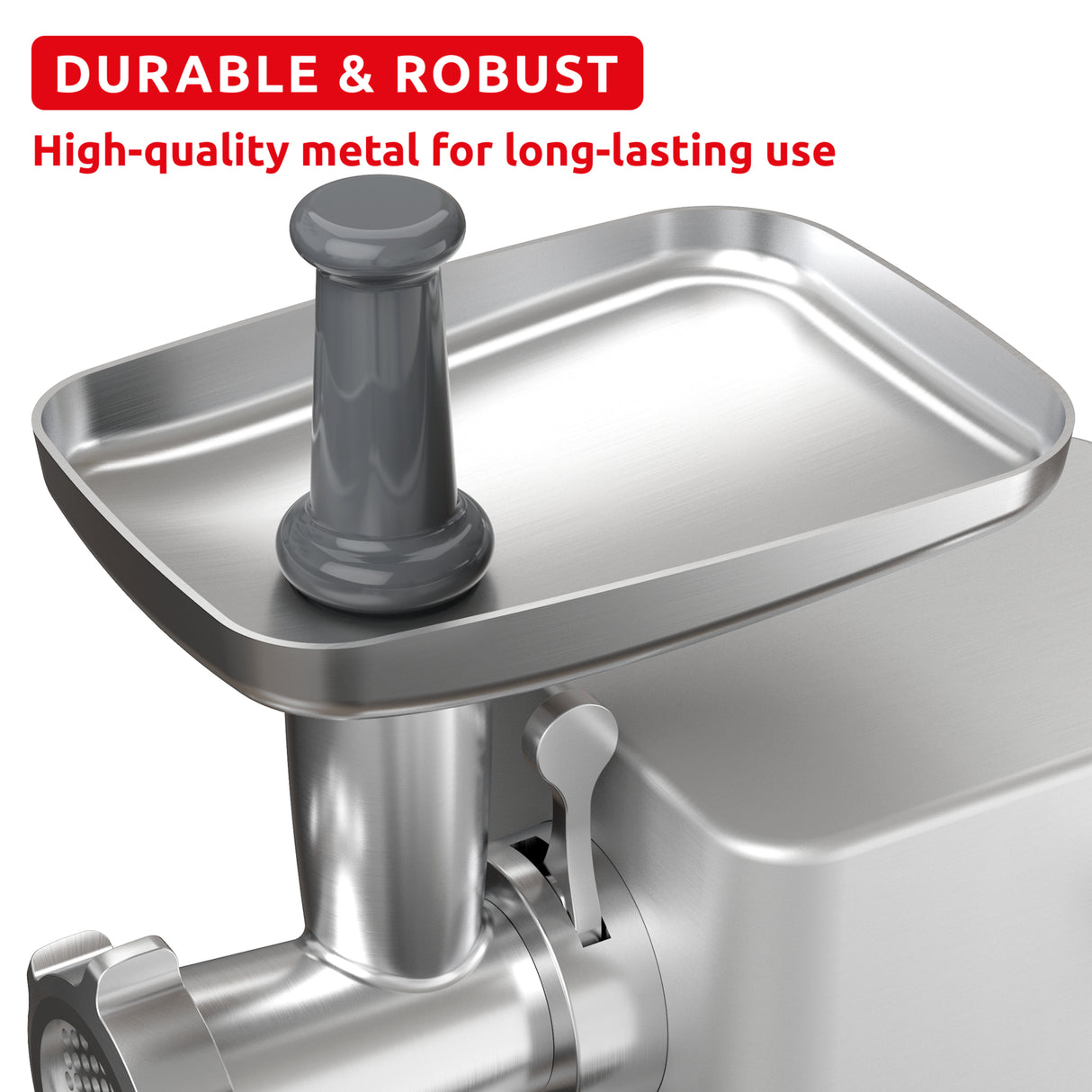 Moulinex Meat Mincer HV10, 2200W, 3 Grids, with Kebbe & Shred Attachments - ME858DM0