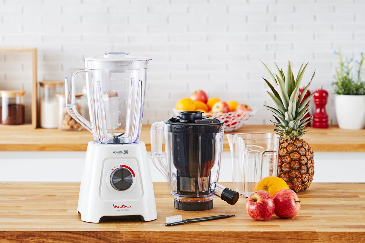 Moulinex Blendforce: 2 in 1 Blender Juicer, 600W, - 2L Jag Capacity, 6 blades - LM42Q127