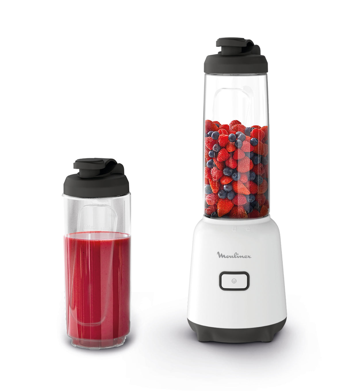 Moulinex Mix & Move Mini Blender Mixer, 0.6L, 300W, White - LM15F127