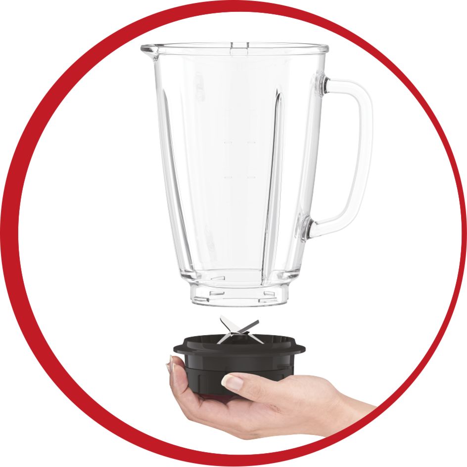 Moulinex Blendforce Glass, Jar Capacity: 1.25L, 2 Speeds - LM435127