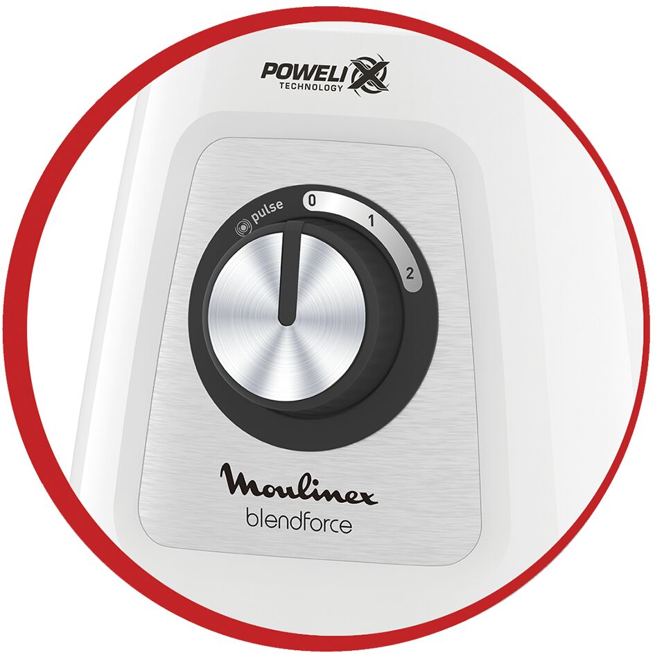 Moulinex Blendforce Glass, Jar Capacity: 1.25L, 2 Speeds - LM435127