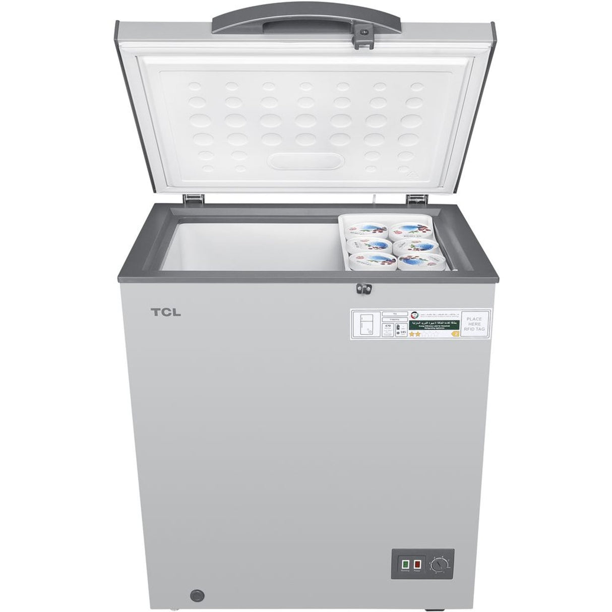 TCL Chest freezer, 188L, Silver color - F188CFSL