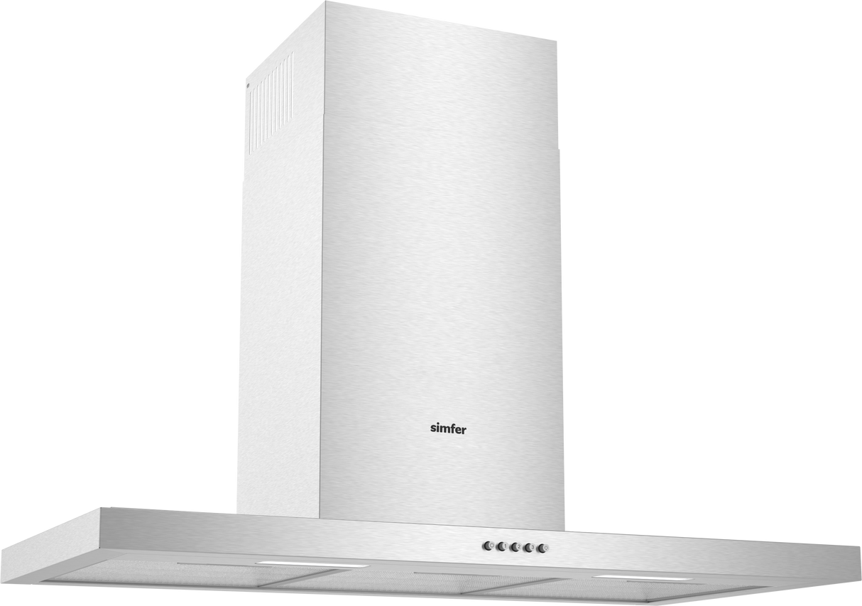 Simfer - Wall Mounted Cooker Hood, 90cm, 3 speeds, Inox - SMF8933
