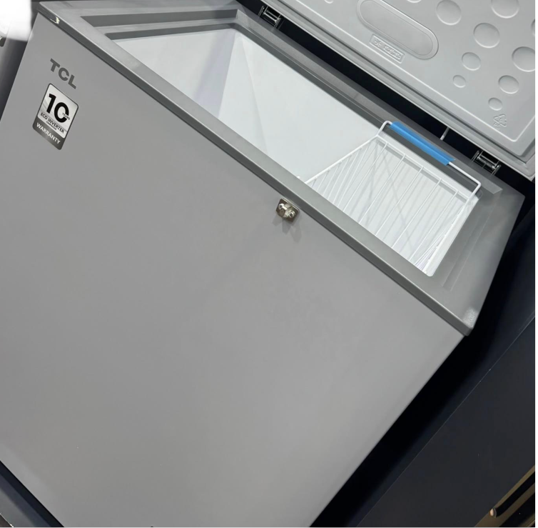 TCL Inverter Chest Freezer, 190L gross capacity, 137L net capacity, Silver Color - F188CFISL