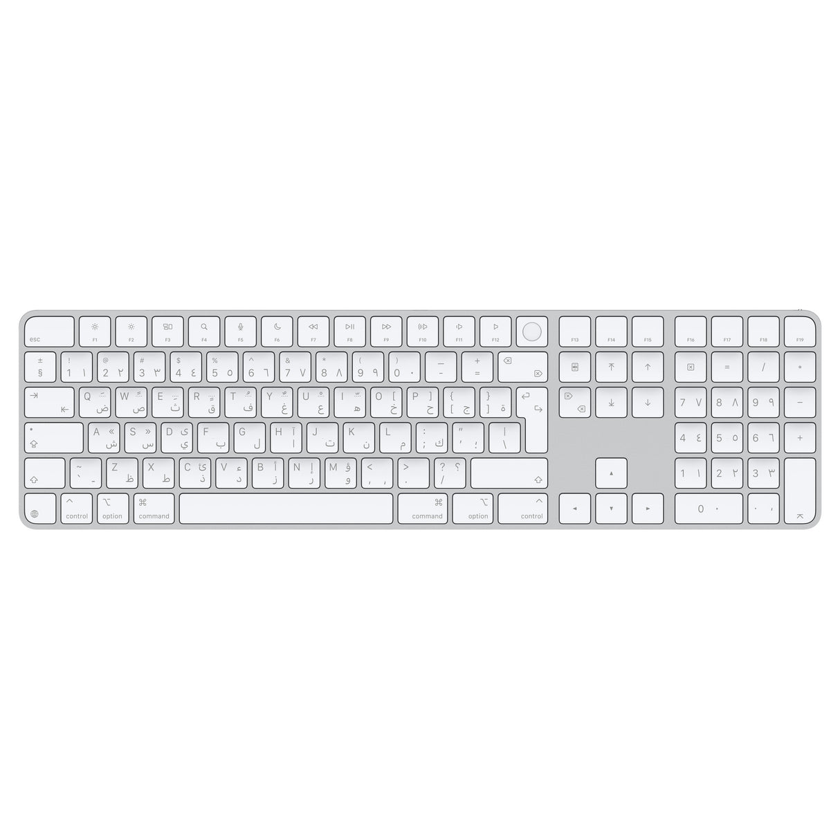 Magic Keyboard with Touch ID and Numeric Keypad for Mac models with Apple silicon - Arabic - MXK73AB/A