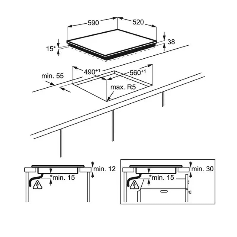 AEG Ceramic Built-in Hob 60cm - HK624010FB