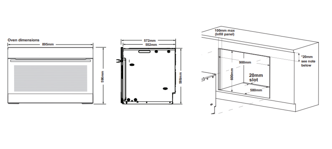 AEG Built-in Multifunction Electric Oven, 90cm, 109L - Stainless Steel - BEK722910M