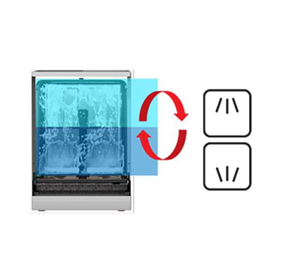 Toshiba 14 Place Setting, Free Standing Dishwasher, With Dual Wash Zone - DW-14F1ME(S)