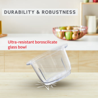 Moulinex Choppeo, Glass Bowl Chopper: Borosilicate Glass, 1 L Capacity - DJ603127