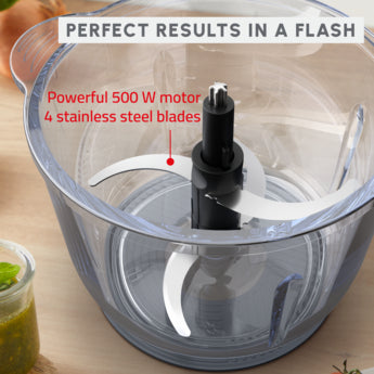 Moulinex Choppeo, Glass Bowl Chopper: Borosilicate Glass, 1 L Capacity - DJ603127
