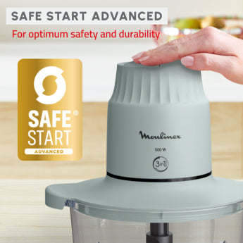 Moulinex Choppeo, Glass Bowl Chopper: Borosilicate Glass, 1 L Capacity - DJ603127