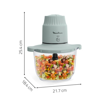 Moulinex Choppeo, Glass Bowl Chopper: Borosilicate Glass, 1 L Capacity - DJ603127