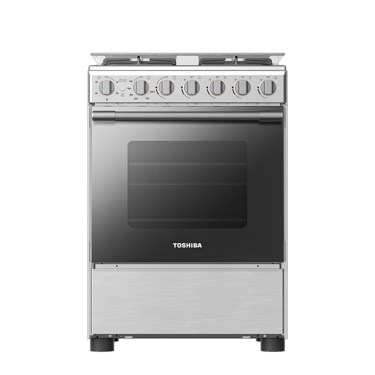 Toshiba 60x60 Gas Cooking Range, Silver, Full gas, Full safety - RB2-60G4GE(MR)