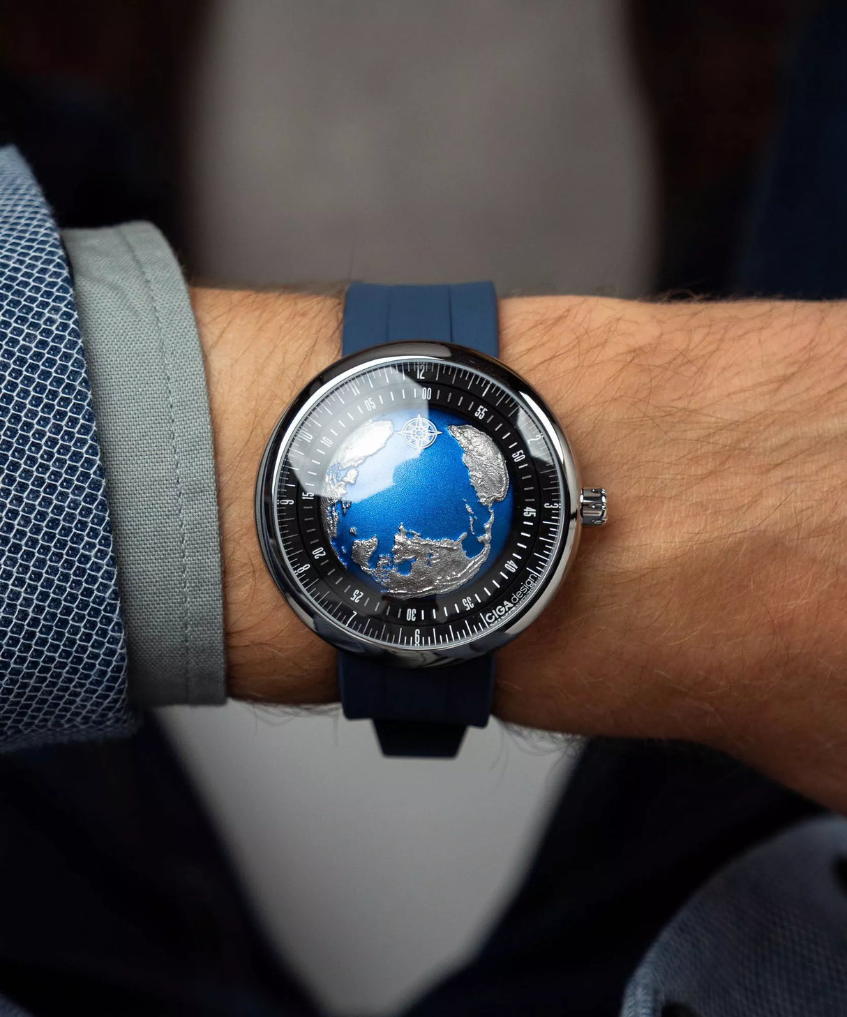 CIGA Design Blue Planet II · Atlantic Ocean-Inspired Automatic Watch - U039-TU01-W6U